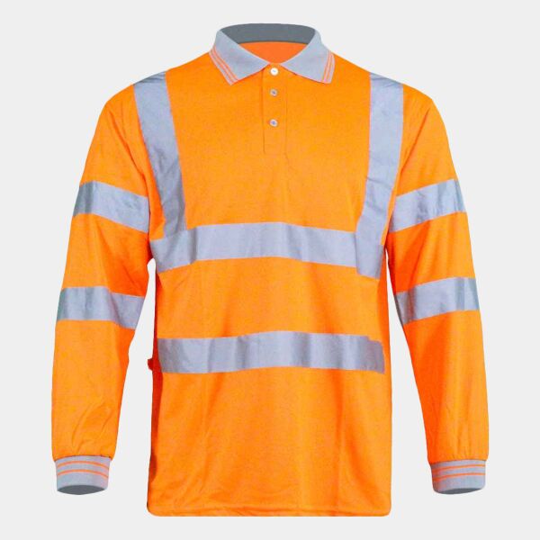 Warrior Hi-Vis Long Sleeve Polo Shirt Thumbnail