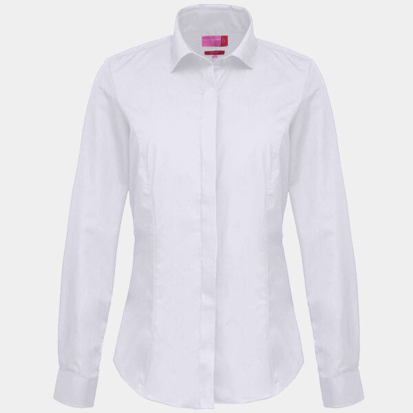 Brook Taverner Ladies Selene Long Sleeve Poplin Shirt Thumbnail