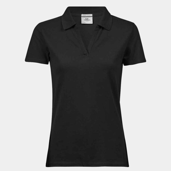 Tee Jays Ladies Luxury Stretch V Neck Polo Shirt Thumbnail