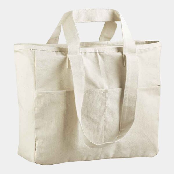 Westford Mill Double Handle Cargo Pocket Tote Bag Thumbnail