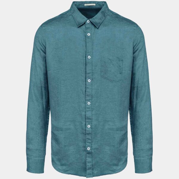 Spasso Long Sleeve Linen Shirt Thumbnail