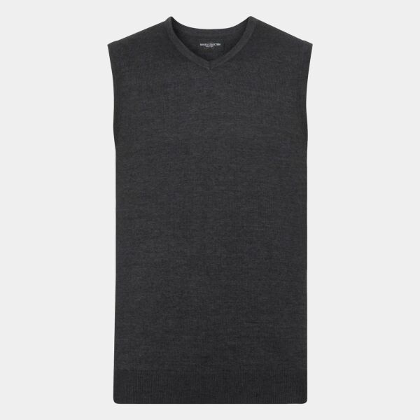 Russell Athletic Collection Sleeveless Cotton Acrylic V Neck Sweater Thumbnail