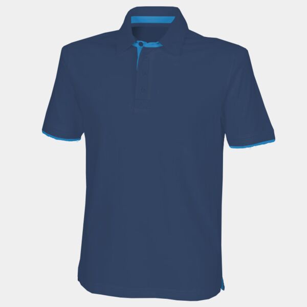 Front Row Contrast Cotton Piqué Polo Shirt Thumbnail