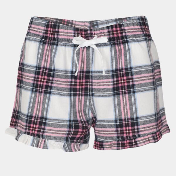 SF Clothing Ladies Tartan Frill Lounge Shorts Thumbnail