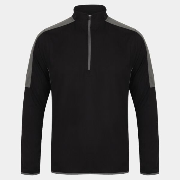 Finden + Hales Contrast Zip Neck Midlayer Top Thumbnail