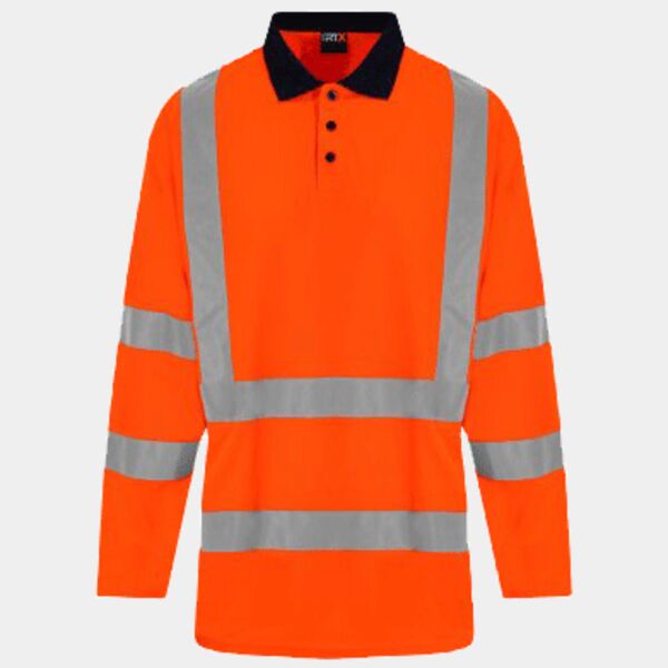 Pro RTX High Visibility Long Sleeve Polo Shirt Thumbnail